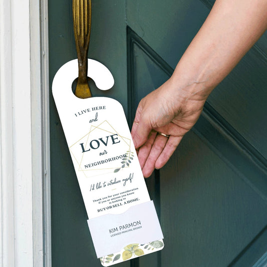 Door Hanger - Botanical Neighborhood Agent No.1 - All Things Real Estate