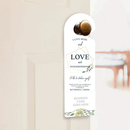 Door Hanger - Botanical Neighborhood Agent No.1 - All Things Real Estate