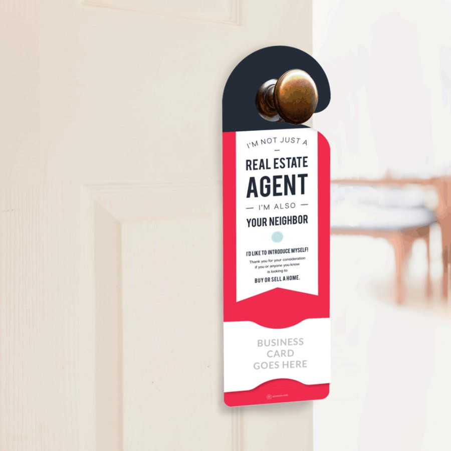 Door Hanger - Neighborhood Agent No.1 - Red - All Things Real Estate