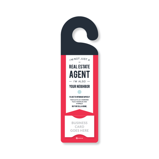 Door Hanger - Neighborhood Agent No.1 - Red - All Things Real Estate