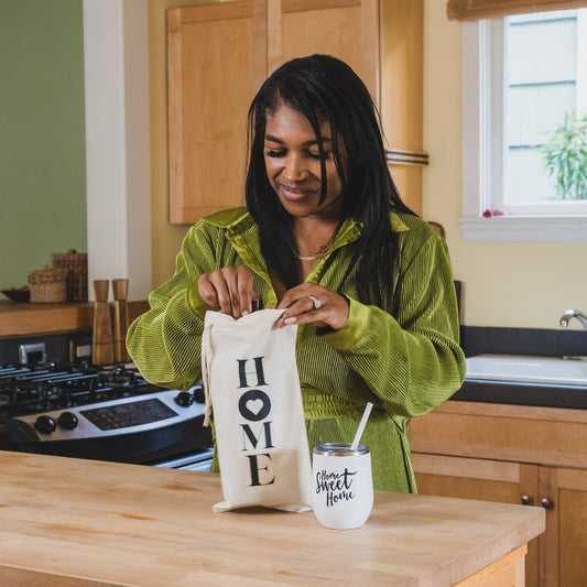 Drawstring Wine Tote - Home - All Things Real Estate