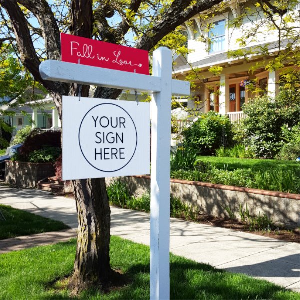 Fall In Love - Cursive heart - Red - All Things Real Estate