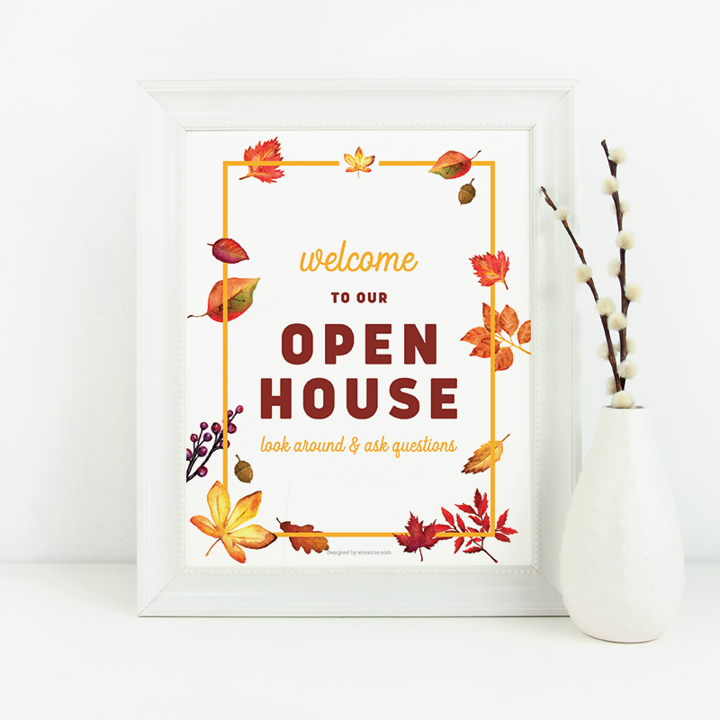 Fall Open House - Downloadable from All Things Real Estate Store