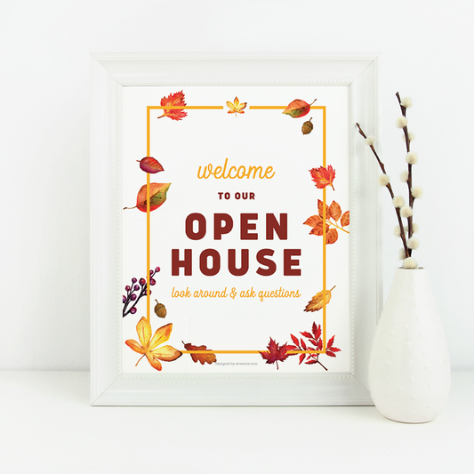 Fall Open House - Downloadable from All Things Real Estate Store