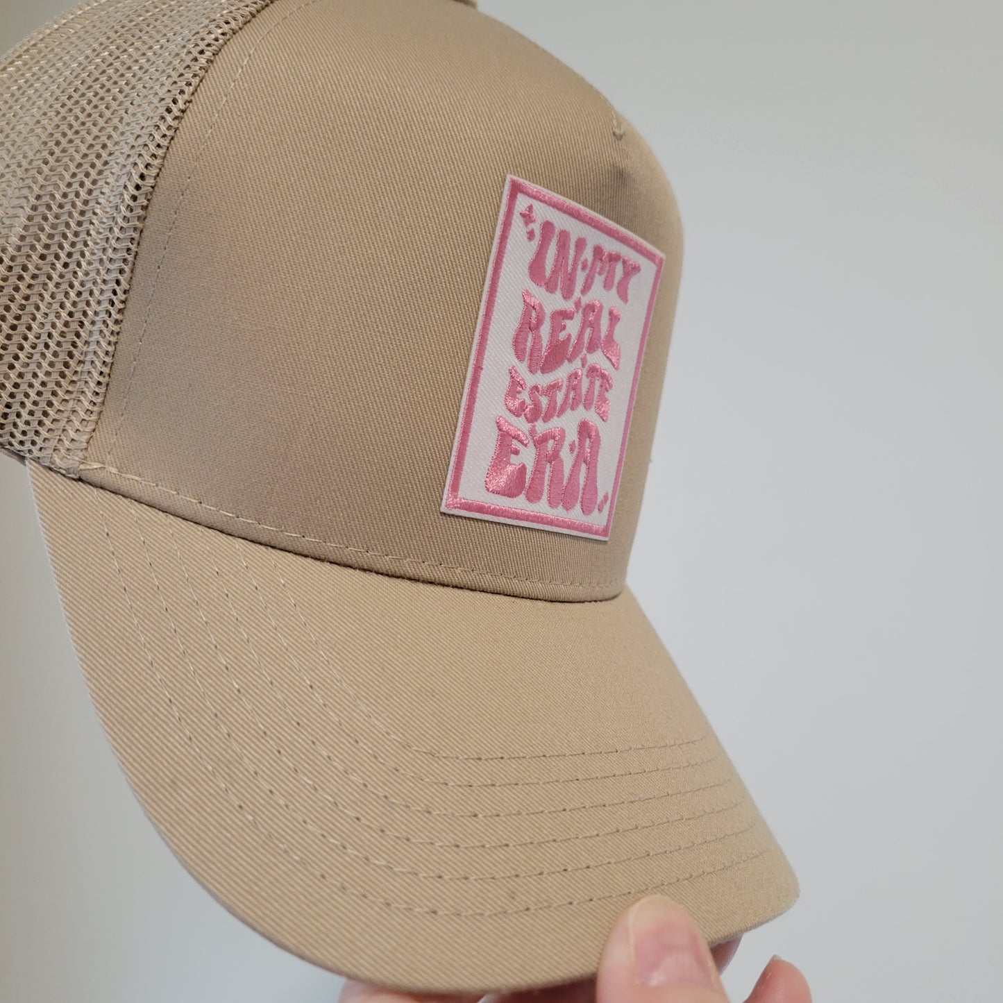 “In My Real Estate Era” Khaki Trucker Hat – 5 Panel Snapback
