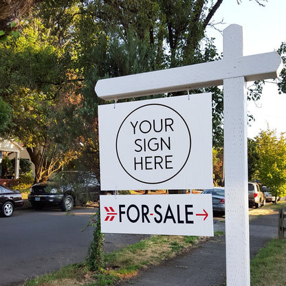 For Sale - White w Red Arrow - All Things Real Estate