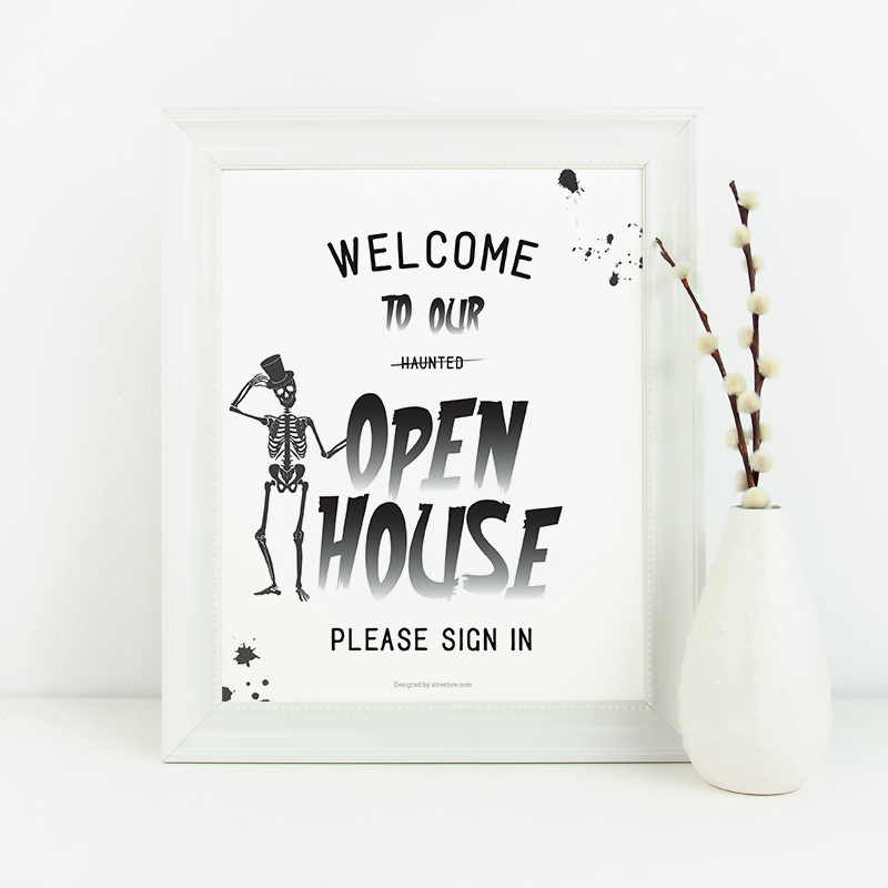 Halloween Open House/Sign In No. 1 - Downloadable from All Things Real Estate Store