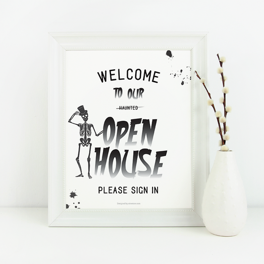 Halloween Open House/Sign In No. 1 - Downloadable from All Things Real Estate Store