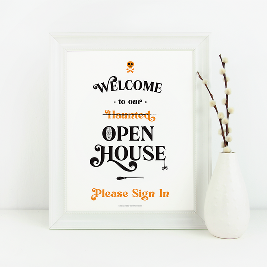 Halloween Open House/Sign In No. 2 - Downloadable from All Things Real Estate Store