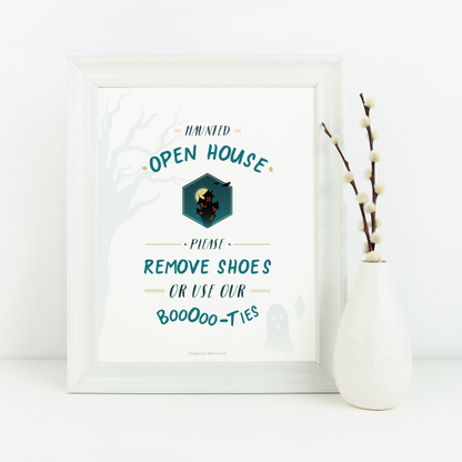Haunted Shoe Sign - Downloadable from All Things Real Estate Store
