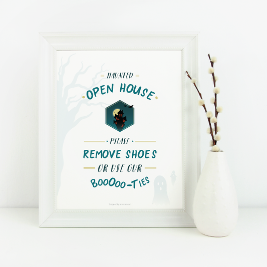 Haunted Shoe Sign - Downloadable from All Things Real Estate Store