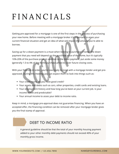 Home Buyer Guide - Canva Editable Template - All Things Real Estate