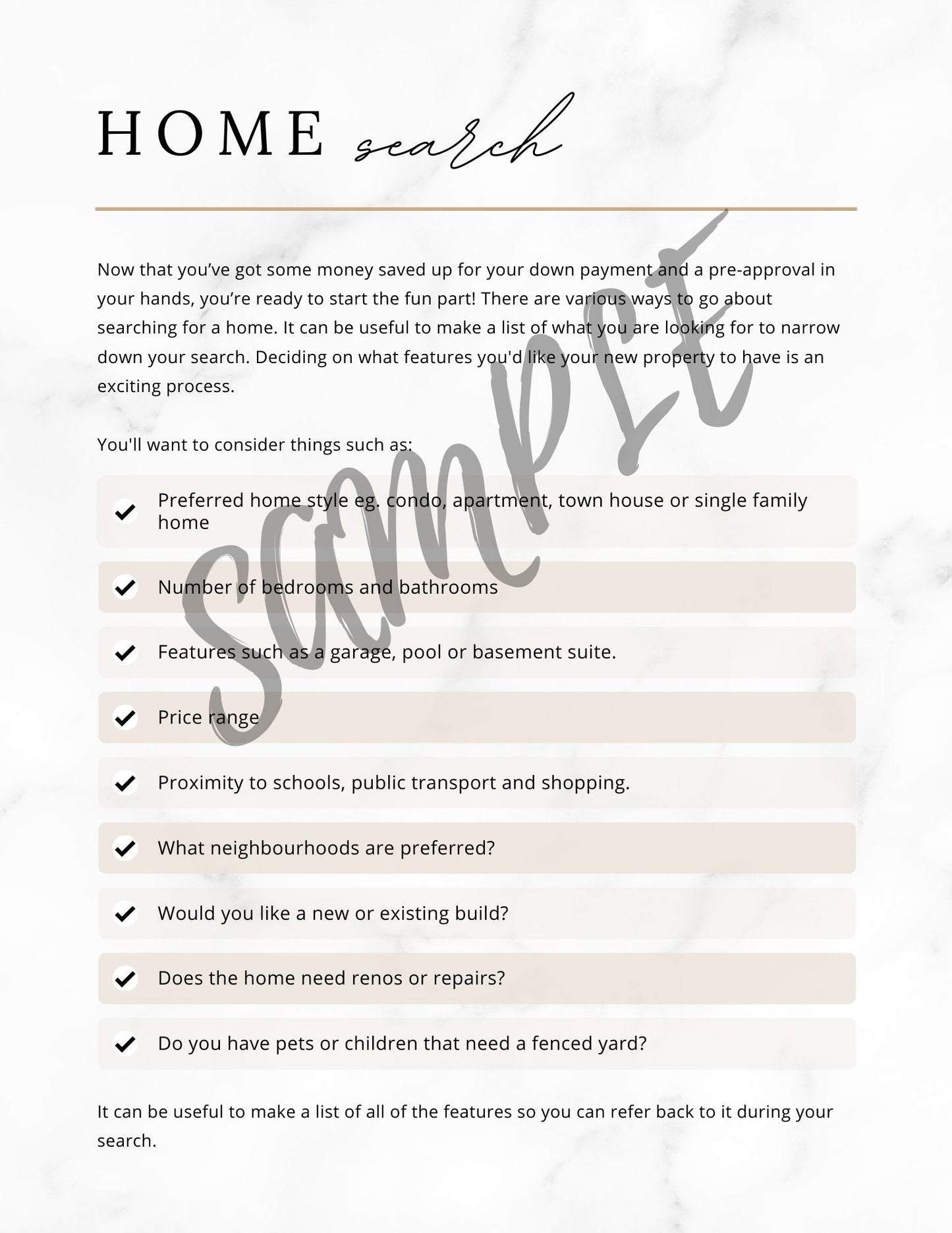 Home Buyer Guide - Canva Editable Template - All Things Real Estate