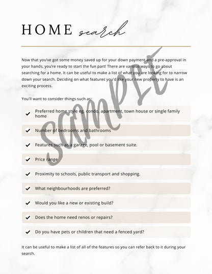 Home Buyer Guide - Canva Editable Template - All Things Real Estate