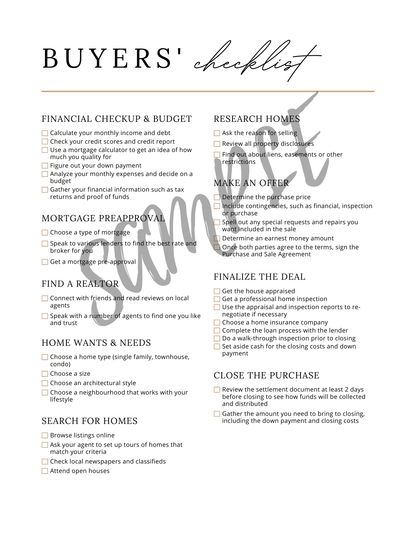 Home Buyer Guide - Canva Editable Template - All Things Real Estate