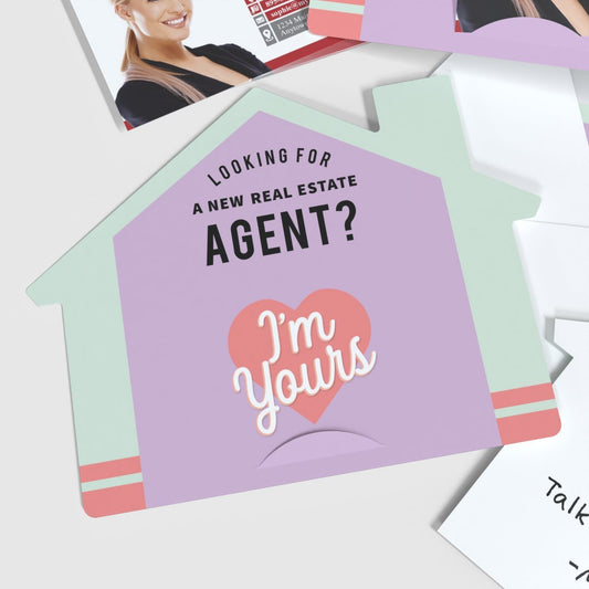 House-Shaped Notecards - Valentine - I'm Yours - All Things Real Estate