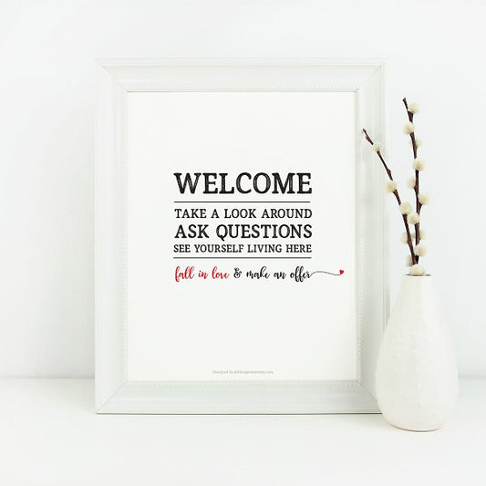 Listing Welcome Sign No.2 - Downloadable - All Things Real Estate
