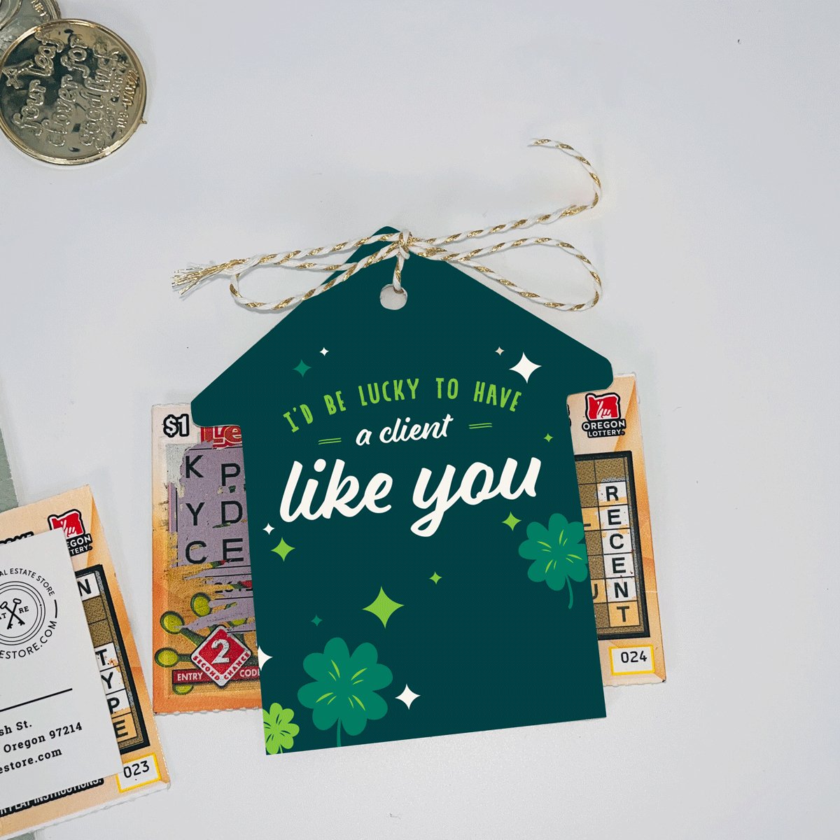Lottery Ticket Holder - St. Patrick's Day - I'd be Lucky to have a client like you! - All Things Real Estate