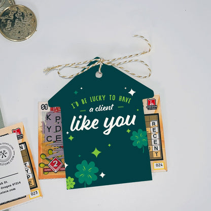 Lottery Ticket Holder - St. Patrick's Day - I'd be Lucky to have a client like you! - All Things Real Estate