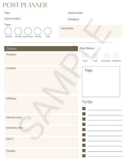 Marketing Planner - Canva Template & Printable - All Things Real Estate