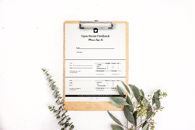Open House Feedback Sheet No.1 - Downloadable - All Things Real Estate