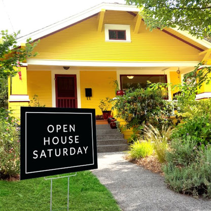 Open House Saturday - Minimal - Yard Sign - All Things Real Estate