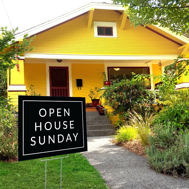 Open House Sunday - Minimal - Yard Sign - All Things Real Estate