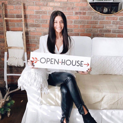 Open House - White w Red Arrow - All Things Real Estate