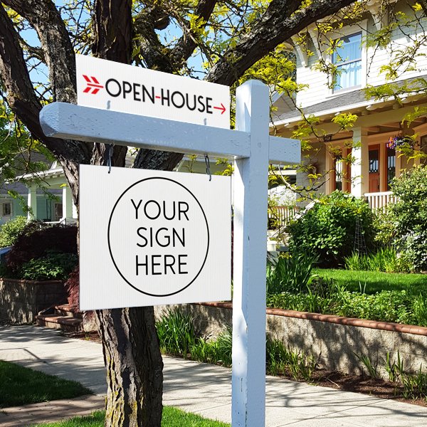 Open House - White w Red Arrow - All Things Real Estate