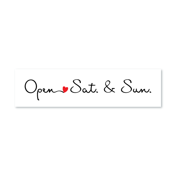Open Sat & Sun (Cursive) - All Things Real Estate