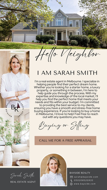 Real Estate Digital Cards - Canva Editable Template - All Things Real Estate