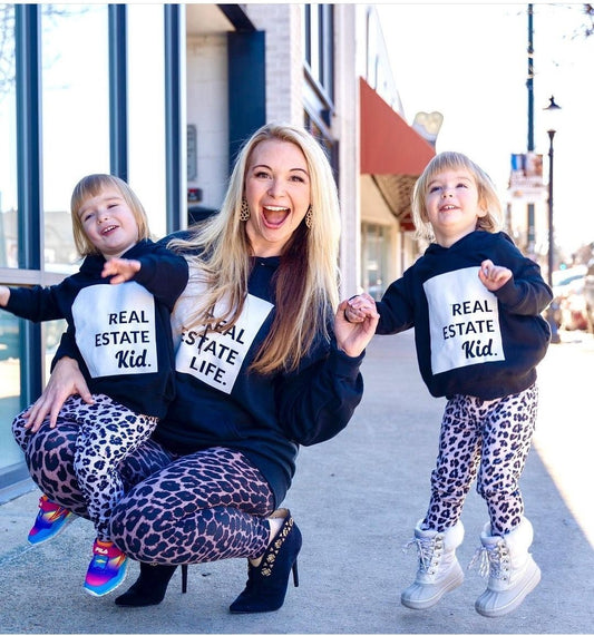 Real Estate Kid Sweatshirt - Black - All Things Real Estate