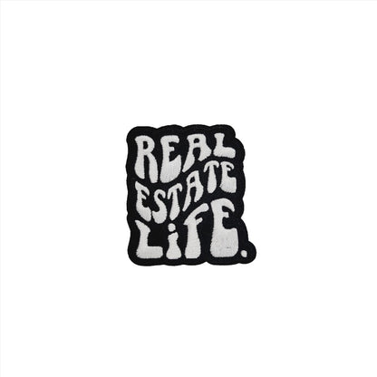 Real Estate Life. - Bubble Text - Iron or Sew On Patch - All Things Real Estate