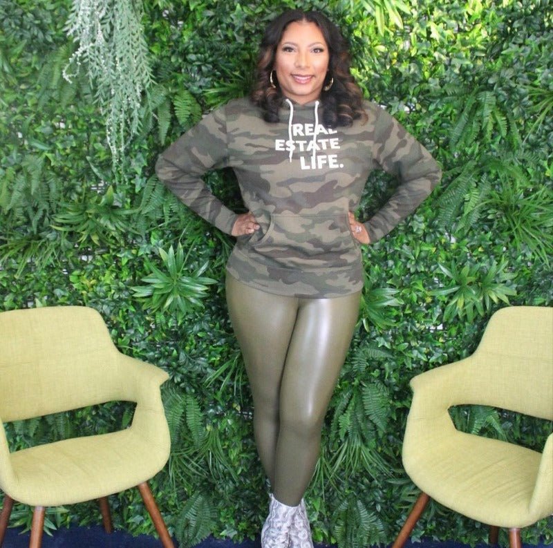 Real Estate Life.™ - Camo - Lightweight Unisex Hoodie - All Things Real Estate