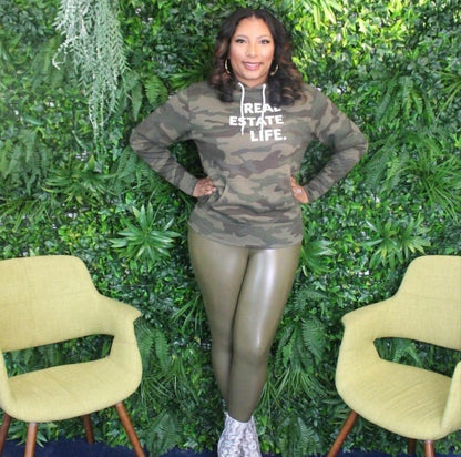 Real Estate Life.™ - Camo - Lightweight Unisex Hoodie - All Things Real Estate