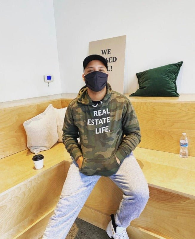 Real Estate Life.™ - Camo - Lightweight Unisex Hoodie - All Things Real Estate