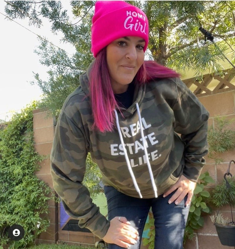 Real Estate Life.™ - Camo - Lightweight Unisex Hoodie - All Things Real Estate