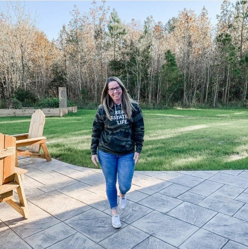 Real Estate Life.™ - Camo - Lightweight Unisex Hoodie - All Things Real Estate