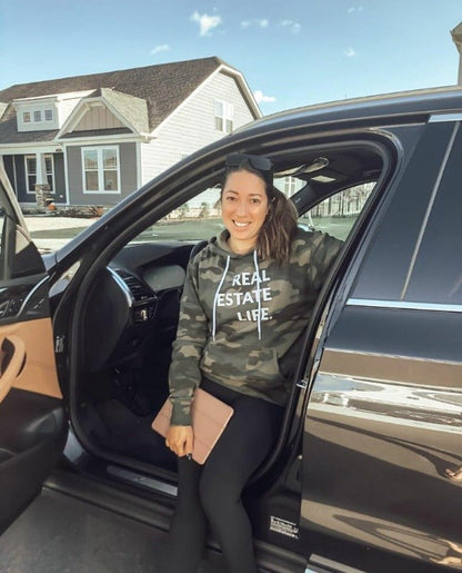 Real Estate Life.™ - Camo - Lightweight Unisex Hoodie - All Things Real Estate