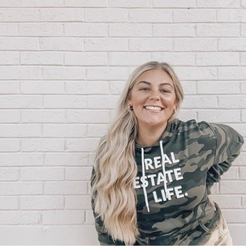 Real Estate Life.™ - Camo - Lightweight Unisex Hoodie - All Things Real Estate
