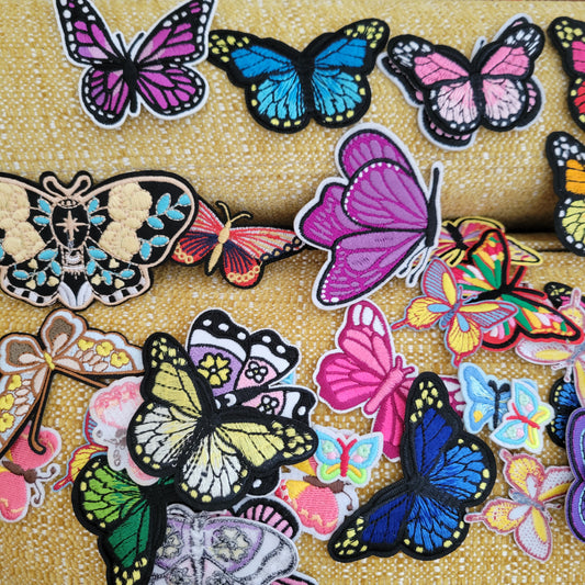 Assorted Butterfly Patches - pack of 44