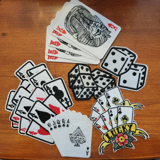 Cards & Dice Patch - pack of 15