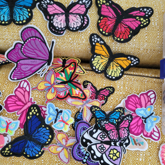 Assorted Butterfly Patches - pack of 44