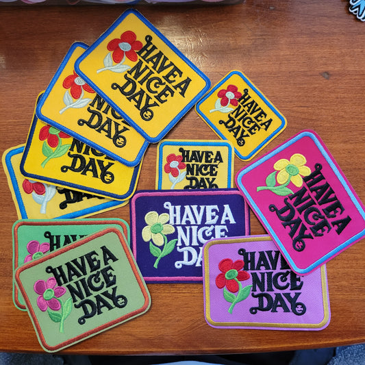 Have a Nice Day Patch - Pack of 11