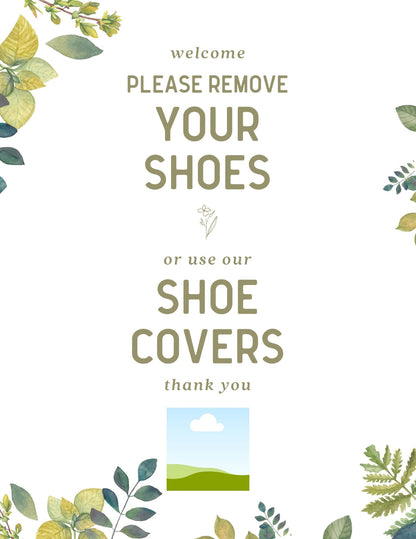 Shoe Sign Botanical - Canva Editable Template - All Things Real Estate