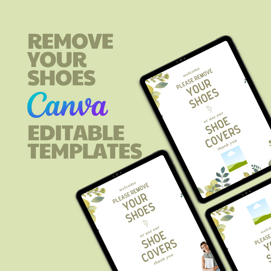 Shoe Sign Botanical - Canva Editable Template - All Things Real Estate