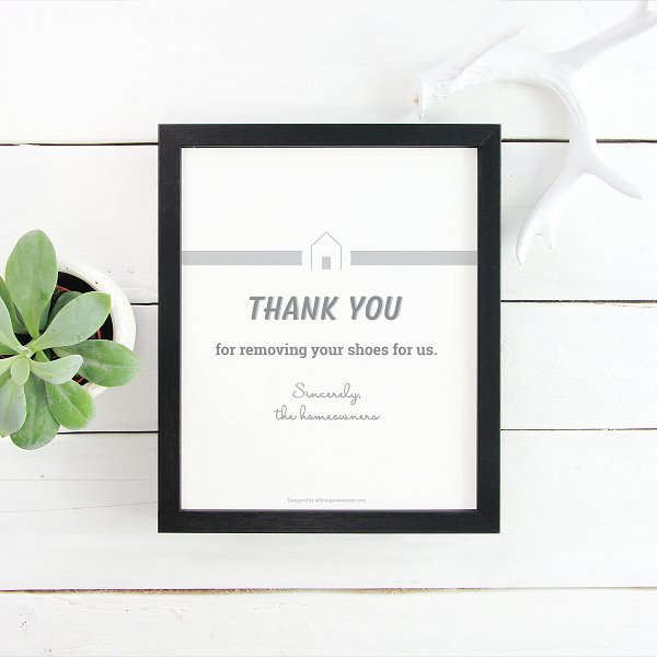 Shoe Sign No.3 - Downloadable - All Things Real Estate