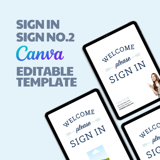 Sign In Sign No.2 - Canva Editable Template - All Things Real Estate