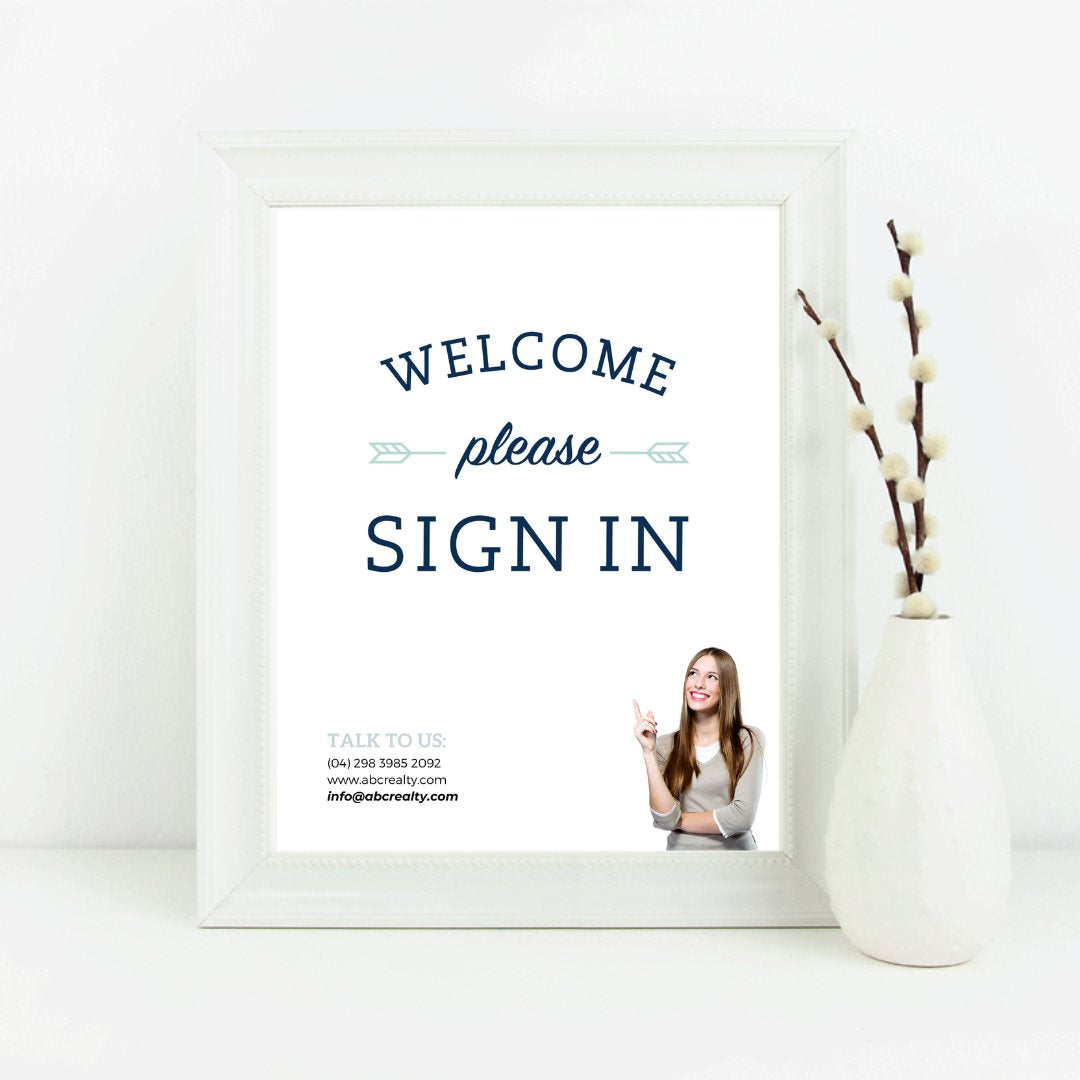 Sign In Sign No.2 - Canva Editable Template - All Things Real Estate
