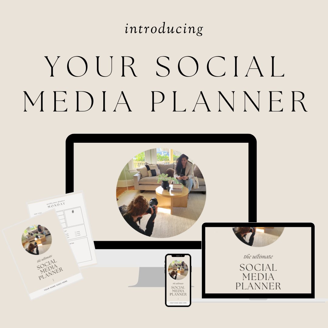 Social Media Planner - Canva Template & Printable - house and key studio